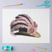 Papier Mousseline Design rose et or Steampunk Series 32 (Artisanat)