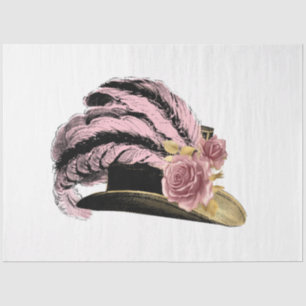 Papier Mousseline Design rose et or Steampunk Series 32