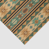 Papier Mousseline Design Sud-Ouest Vert Tan Brown (Détail)