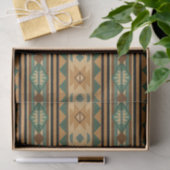 Papier Mousseline Design Sud-Ouest Vert Tan Brown (Cadeau)