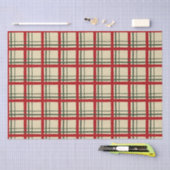 Papier Mousseline Design Tartan Plaid Noël Vintage (Artisanat)