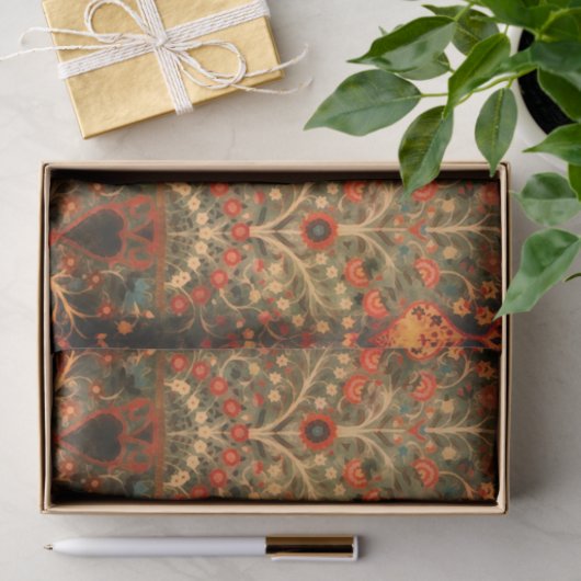 Papier Mousseline Design textile indien antique (Cadeau)