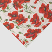 Papier Mousseline Design vintage Red Poppy Art Nouveau (Détail)