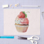Papier Mousseline Dessert sucré à la fraise Cupcake (Artisanat)