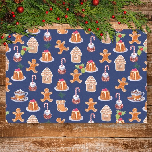 Papier Mousseline Desserts de Noël Papier Tissu