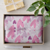 Papier Mousseline Dessin animé d'amour rose pour la Saint-Valentin (Cadeau)