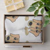 Papier Mousseline dessin animé de dachshund fawn et tan peeking (Cadeau)