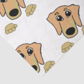 Papier Mousseline dessin animé de dachshund fawn et tan peeking (Détail)