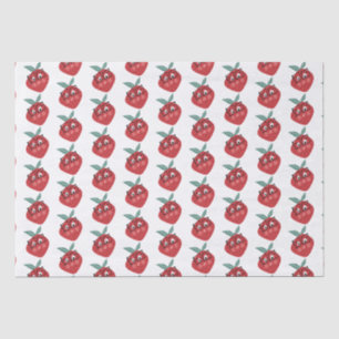 Papier Mousseline Dessin animé de fraise mignon dessiné à la main
