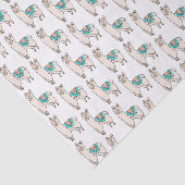 Papier Mousseline dessin animé de llama alpaga souriant (Détail)