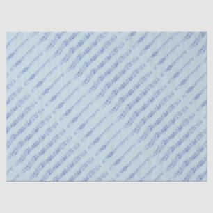 Papier Mousseline Dessin au trait bleu cannelure