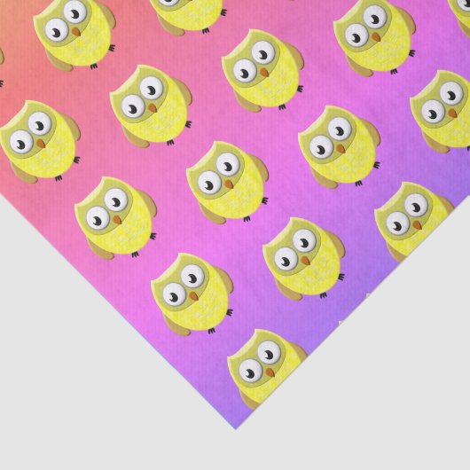 Papier Mousseline Dessin de bébé hibou (Détail)