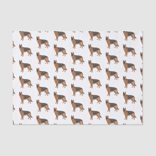 Papier Mousseline dessin de berger allemand (Recto)