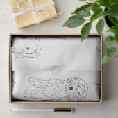 Papier Mousseline Dessin de chien (Cadeau)