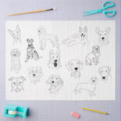 Papier Mousseline Dessin de chien (Artisanat)