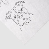 Papier Mousseline Dessin de chien (Détail)
