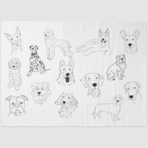 Papier Mousseline Dessin de chien