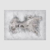 Papier Mousseline Dessin de Chien Vizsla (Recto)