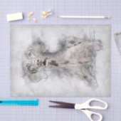 Papier Mousseline Dessin de Chien Vizsla (Artisanat)