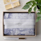 Papier Mousseline Dessin de famille de sangliers bleu (Cadeau)