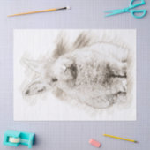 Papier Mousseline Dessin de lapin (Artisanat)