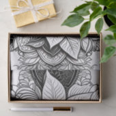 Papier Mousseline Dessin de ligne complexe de Noël Poinsettia (Cadeau)