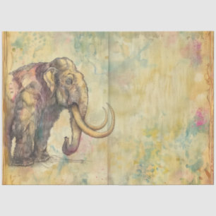 Papier Mousseline Dessin de mammouth laineux