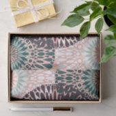 Papier Mousseline Dessin de Mandala Turquoise Bohémien rose violet (Cadeau)