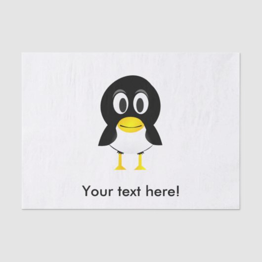 Papier Mousseline Dessin de pingouin pour bébé (Recto)