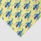 Papier Mousseline Dessin d'hélicoptère du service de police mignon (Détail)