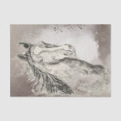 Papier Mousseline Dessin du Cheval Saddlebred américain (Recto)