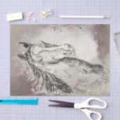 Papier Mousseline Dessin du Cheval Saddlebred américain (Artisanat)