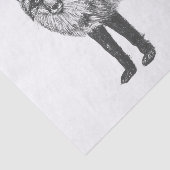 Papier Mousseline Dessin Fox (Détail)
