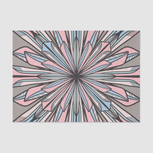 Papier Mousseline Dessin géométrique moderne gris rose Abstrait (Recto)