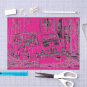 Papier Mousseline Dessin humoristique cool rose-chaud choquant petit (Artisanat)