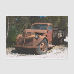 Papier Mousseline Dessin humoristique Vieux camion Rusty en Australi