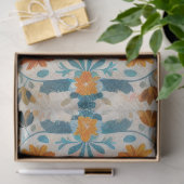 Papier Mousseline Dessin pastel d'un bloc de motifs floraux (Cadeau)