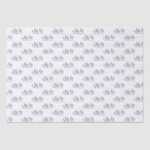 Papier Mousseline Dessin stylisé vintage de match de polo #2 bleu