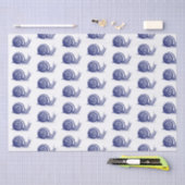Papier Mousseline Dessin vintage Stylisé Escargot #2 Bleu (Artisanat)