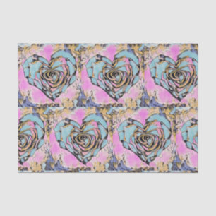 Papier Mousseline Dessin Whimsical joli coeur coloré