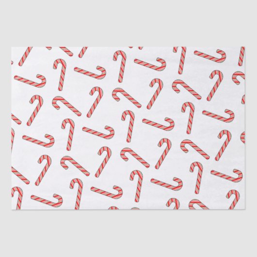 Papier Mousseline Dessins De sucre de canne En Blanc Vert Rouge (Recto)