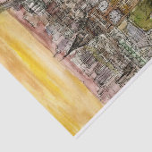 Papier Mousseline Destinations | Aquarelle Big Ben & London Eye (Détail)