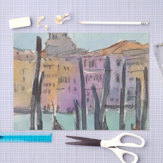 Papier Mousseline Destinations | Deux gondolas à Venise (Artisanat)