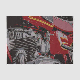 Papier Mousseline Détail de la moto rouge