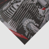 Papier Mousseline Détail de la moto rouge (Détail)