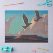 Papier Mousseline Deux aigles par Maynard Dixon (Artisanat)