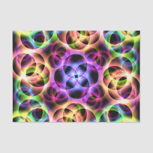 Papier Mousseline Deux bulles arc-en-ciel (Recto)