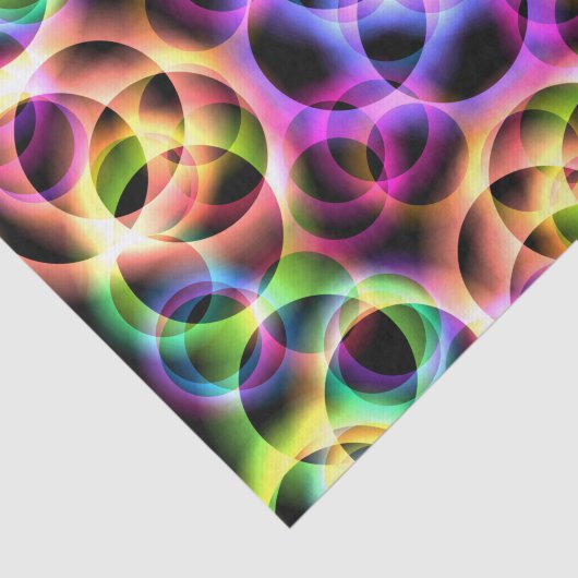 Papier Mousseline Deux bulles arc-en-ciel (Détail)