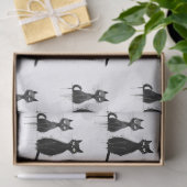 Papier Mousseline Deux chats noirs (Cadeau)
