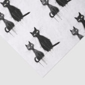 Papier Mousseline Deux chats noirs (Détail)